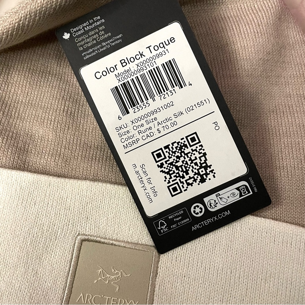 🆕NWT Arc’Teryx Colour Block Toque - Picture 14 of 14